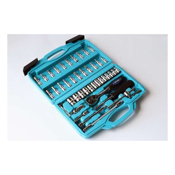 Doppenset / Dopsleutelset met ratel 45-tandig 1/4" 46-delig Doppenset / Dopsleutelset met ratel 45-tandig 1/4" 46-delig