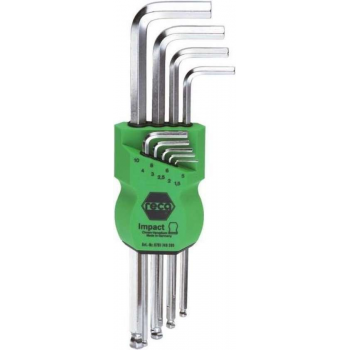 Reca Inbussleutel set Bolkop 9-dlg - 1,5-10mm - clip