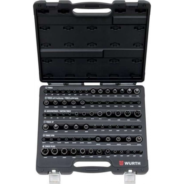 Assortiment TX dopsleutels 1/4+3/8+1/2 inch,77-dlg Assortiment TX dopsleutels 1/4+3/8+1/2 inch,77-dlg