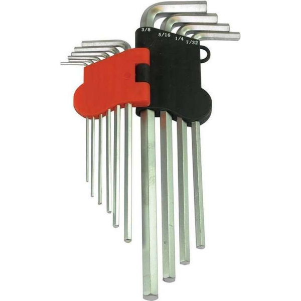 Silverline 10-delige imperiale inbussleutel set, Expert 1/16" - 3/8" Silverline 10-delige imperiale inbussleutel set, Expert 1/16" - 3/8"