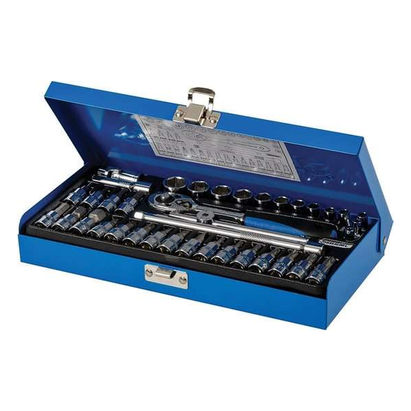 "Silverline 38-delige 1/4" metrische dopsleutel set" "Silverline 38-delige 1/4" metrische dopsleutel set"