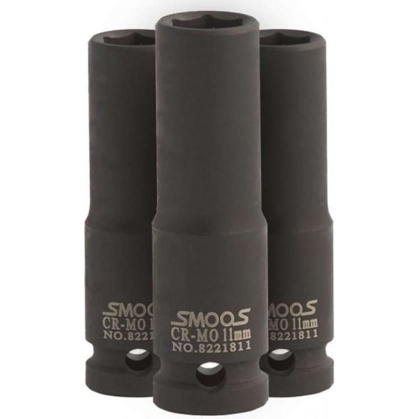 Smoos® Lange krachtdop 6 mm 3/8 opname - 3 stuks Smoos® Lange krachtdop 6 mm 3/8 opname - 3 stuks