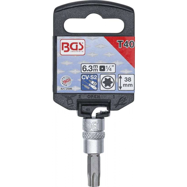 2596 BGS | 6,3 mm (1/4") T-Star (voor Torx) T40 2596 BGS | 6,3 mm (1/4") T-Star (voor Torx) T40