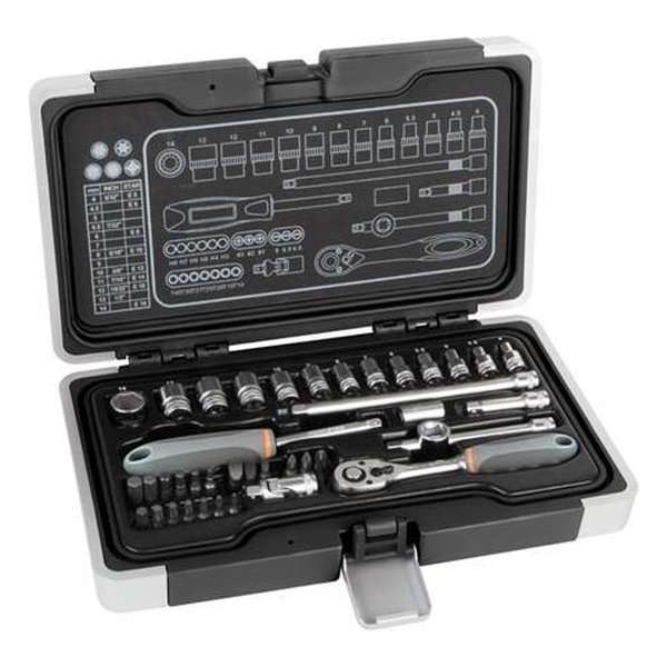 1/4" Dopsleutel- En Bitset - 40 St. 1/4" Dopsleutel- En Bitset - 40 St.