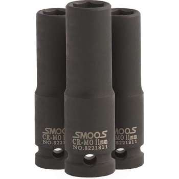 Smoos® Lange krachtdop 20 mm 3/8 opname - 3 stuks