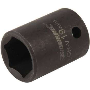 Silverline Metrische Zeskant-Krachtdop 1/2 Inch, Maat 19 mm.