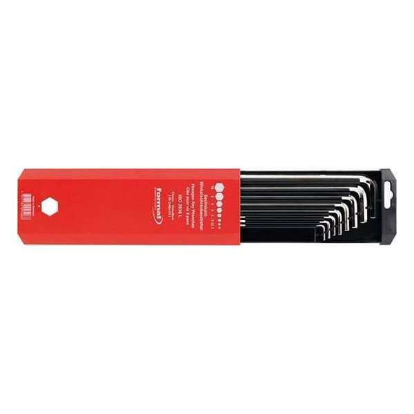 Haakse 6-kant stiftsleutel CV-staal DIN911L 2-10mm in schuifbox FORMAT Haakse 6-kant stiftsleutel CV-staal DIN911L 2-10mm in schuifbox FORMAT