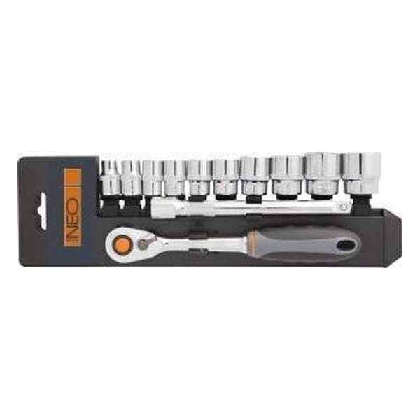 NEO doppenset 12 dlg, 3/8 aansluiting 6-22mm NEO doppenset 12 dlg, 3/8 aansluiting 6-22mm