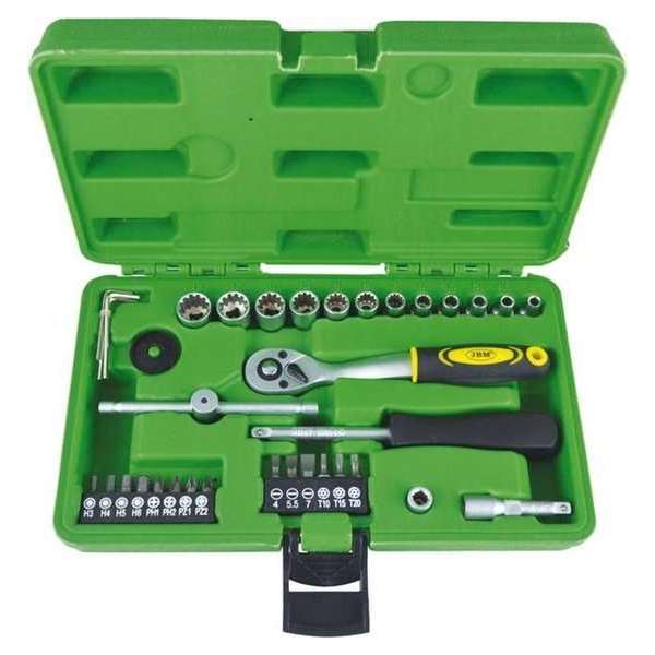 JBM Tools | Doppen set 1/4", 36-delig JBM Tools | Doppen set 1/4", 36-delig