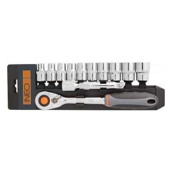 Neo Tools Doppenset 12dlg, 1/2 Aansluiting, 6-22mm Neo Tools Doppenset 12dlg, 1/2 Aansluiting, 6-22mm