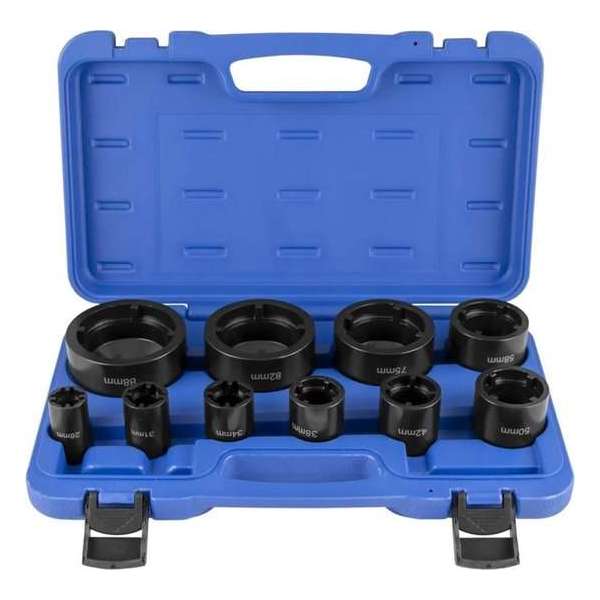 JBM Tools | Set van doppen met interne tanden voor kogellagers-moeren JBM Tools | Set van doppen met interne tanden voor kogellagers-moeren