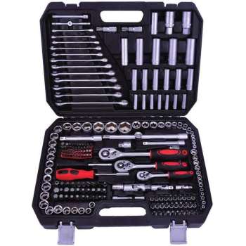 Kraftmax Professional Tool KF-216: 216 PCS-aansluitingenset (1/4 '& 3/8' & 1/2 ')?