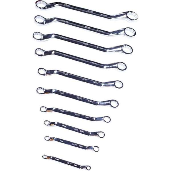 10 stuks dubbele verchroomde koolstofstaal ratelsleutel moersleutel set 10 stuks dubbele verchroomde koolstofstaal ratelsleutel moersleutel set