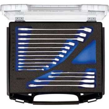 Gedore Ringsleutelset - 15-delig - In i-boxx - Grijs, Blauw, Zwart