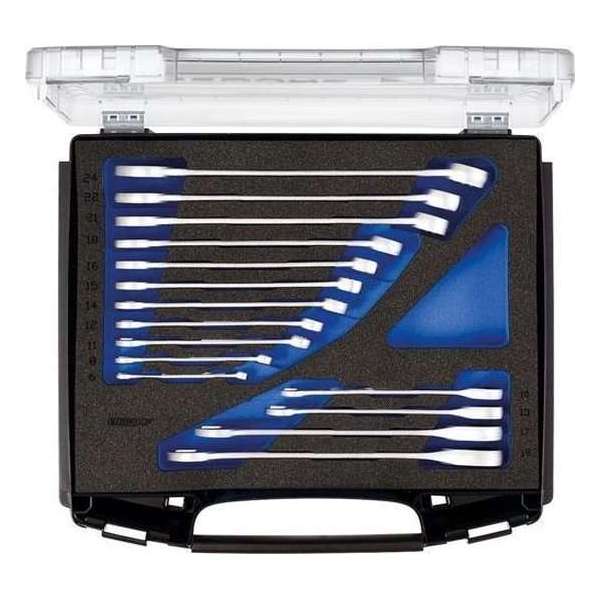 Gedore Ringsleutelset - 15-delig - In i-boxx - Grijs, Blauw, Zwart