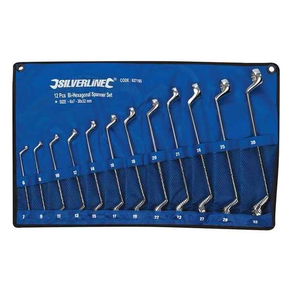 Silverline 12-delige offset ringsleutel set 6 - 32 mm