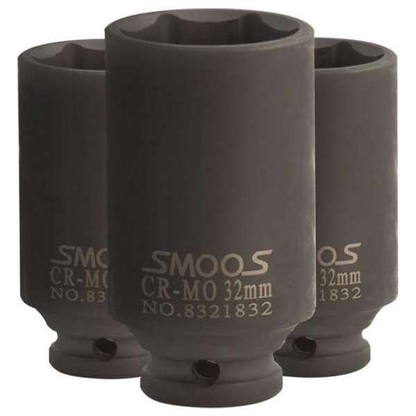 Smoos® Diepe krachtdop 15 mm 1/2 opname - 3 stuks Smoos® Diepe krachtdop 15 mm 1/2 opname - 3 stuks