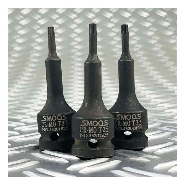 Smoos® Losse inwendige T40 torx krachtdop met 1/2 opname - 3 stuks Smoos® Losse inwendige T40 torx krachtdop met 1/2 opname - 3 stuks