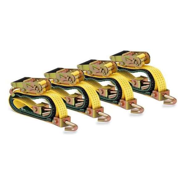 MSW Ratel - 4 stuks - met bandriemen - transport van voertuigen - 2,5 m MSW Ratel - 4 stuks - met bandriemen - transport van voertuigen - 2,5 m