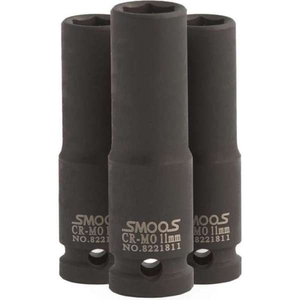 Smoos® Lange krachtdop 7 mm 3/8 opname - 3 stuks Smoos® Lange krachtdop 7 mm 3/8 opname - 3 stuks