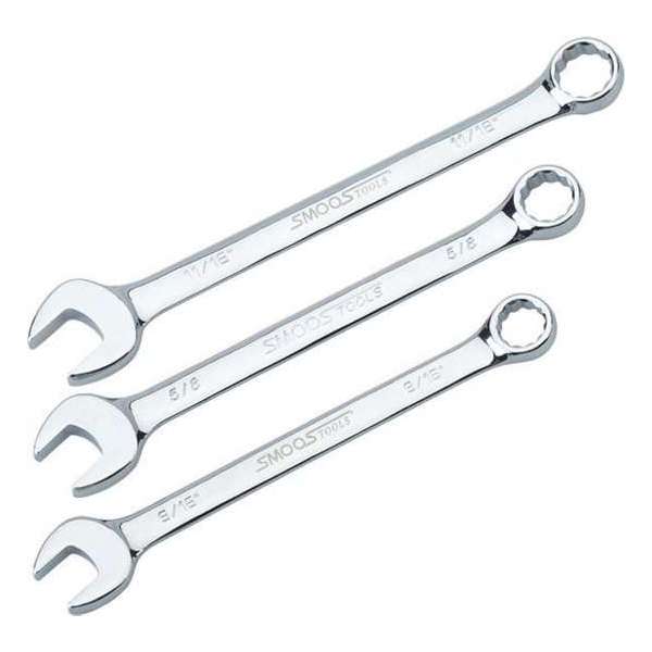 Smoos® Ring-steeksleutelset met Engelse maatvoering 7/6'', 1/2'', 9/16'' Smoos® Ring-steeksleutelset met Engelse maatvoering 7/6'', 1/2'', 9/16''