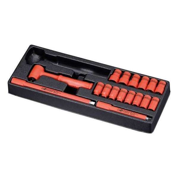 3/8'' Dopsleutelset , geïsoleerd, 17-delig 1000V PA3171T
