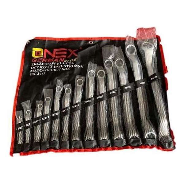 Onex Ringsleutelset 13-delig 6 t/m 36 mm Onex Ringsleutelset 13-delig 6 t/m 36 mm