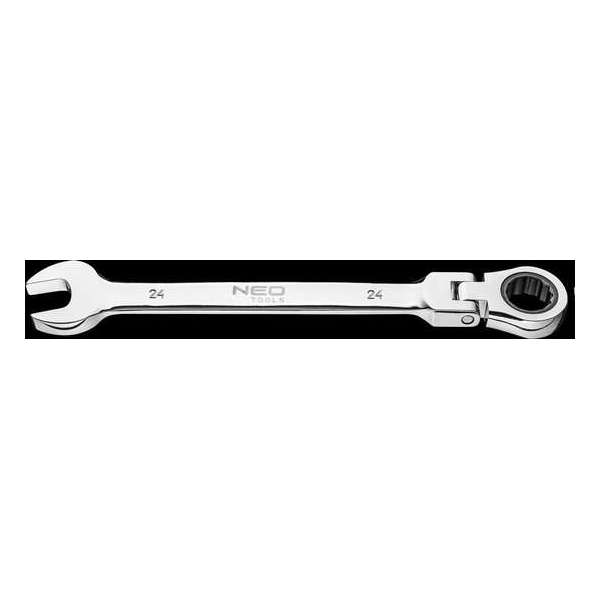 NEO steek/ratelsleutel 24mm knik met knik nek NEO steek/ratelsleutel 24mm knik met knik nek