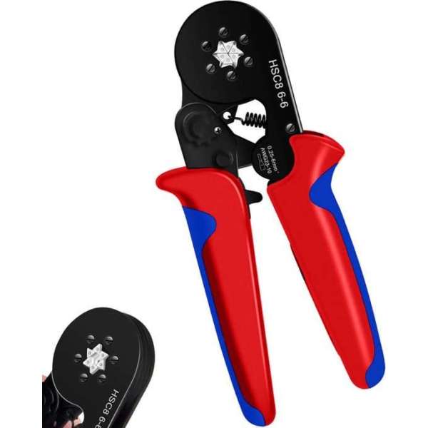 Adereindhulstang | Zelfinstellend / Automatische afstelling | Zeskant persing | 0.25mm - 6mm Adereindhulstang | Zelfinstellend / Automatische afstelling | Zeskant persing | 0.25mm - 6mm
