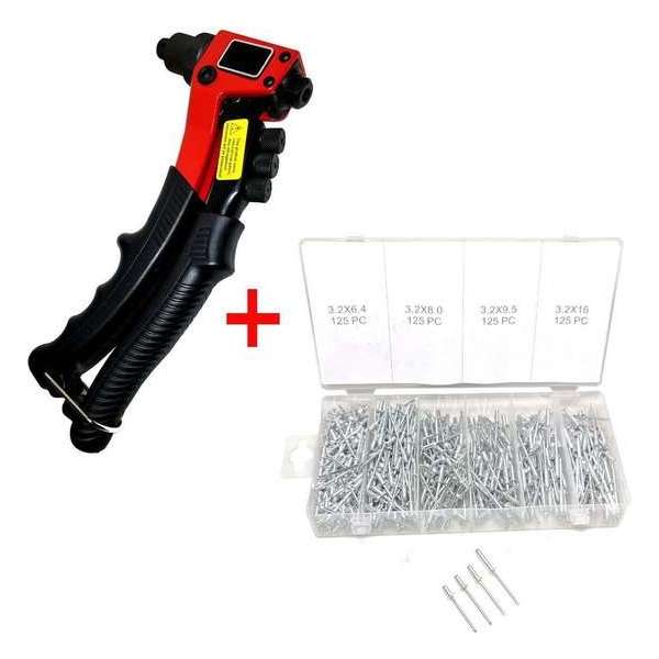 500 Delige 3,2mm popnagel + Professionele Popnageltang Blindklinktang 2.4 , 3.2, 4.0 en 4.8mm popnagel 20cm 500 Delige 3,2mm popnagel + Professionele Popnageltang Blindklinktang 2.4 , 3.2, 4.0 en 4.8mm popnagel 20cm