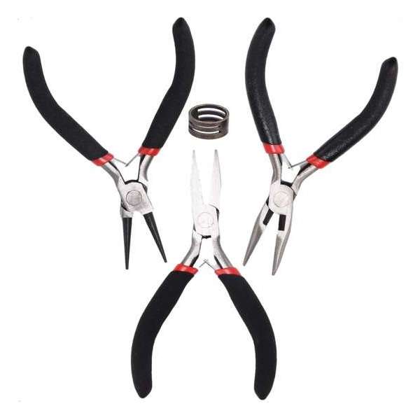 LOVV® Tangenset - Hobbytangen- Om Sieraden Te Maken- 3 Delig - Inclusief Jump Ring Opener- Met Fijne Grip - Lovv® LOVV® Tangenset - Hobbytangen- Om Sieraden Te Maken- 3 Delig - Inclusief Jump Ring Opener- Met Fijne Grip - Lovv®