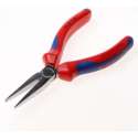 Knipex Langbektang verchroomd platte bek 140mm