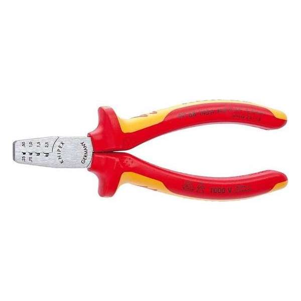 Knipex 97 68 145 A Krimptang Adereindhulzen 0.25 tot 2.5 mm² Knipex 97 68 145 A Krimptang Adereindhulzen 0.25 tot 2.5 mm²