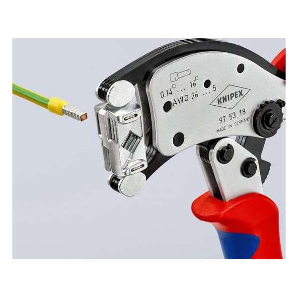 Knipex Twistor®16 97 53 18 SB Krimptang 0.14 tot 16 mm² Knipex Twistor®16 97 53 18 SB Krimptang 0.14 tot 16 mm²