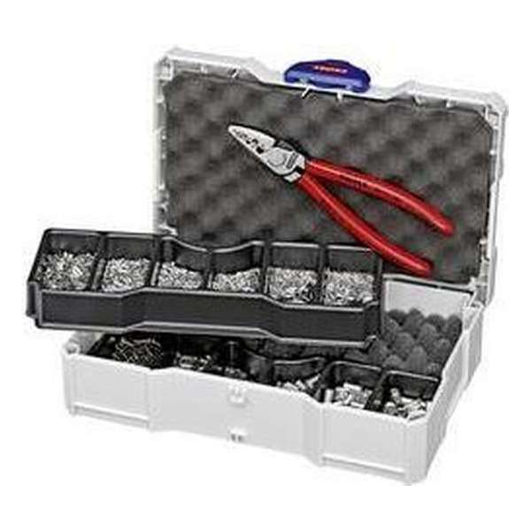 Knipex 97 90 05 Krimptang Adereindhulzen 0.25 tot 16 mm² Incl. Tanos mini-systainer, Incl. assortiment adereindhulzen Knipex 97 90 05 Krimptang Adereindhulzen 0.25 tot 16 mm² Incl. Tanos mini-systainer, Incl. assortiment adereindhulzen