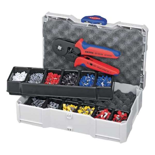 Knipex 97 90 09 Krimptang Adereindhulzen 0.08 tot 10 mm² Incl. assortiment adereindhulzen in koffer Knipex 97 90 09 Krimptang Adereindhulzen 0.08 tot 10 mm² Incl. assortiment adereindhulzen in koffer