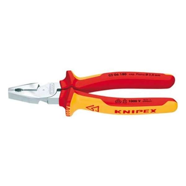 Knipex kracht-combinatietang - 200 mm - VDE geïsoleerd - 02 06 200 Knipex kracht-combinatietang - 200 mm - VDE geïsoleerd - 02 06 200
