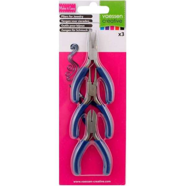 Vaessen Creative Tang - Basis sieradentangen set - 7,5 cm - 3st Vaessen Creative Tang - Basis sieradentangen set - 7,5 cm - 3st
