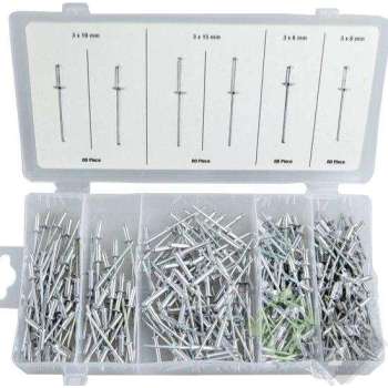 Popnagel set, 320 delig, 3x6, 3x8, 3x10, 3x15mm