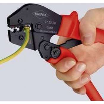 Knipex 97 52 04 Krimptang Ongeïsoleerde , open connectoren 0.1 tot 2.5 mm²
