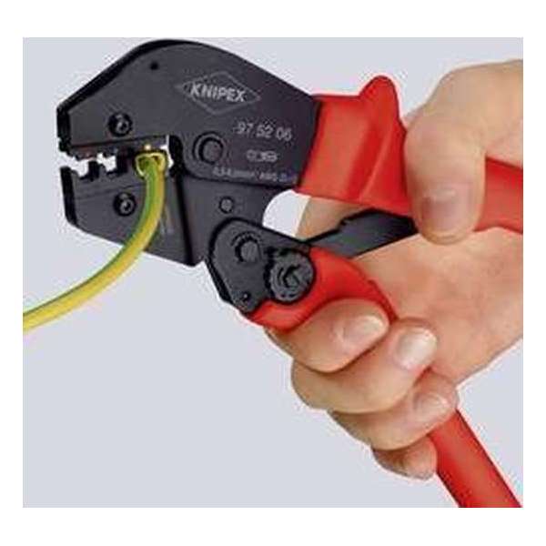 Knipex 97 52 04 Krimptang Ongeïsoleerde , open connectoren 0.1 tot 2.5 mm² Knipex 97 52 04 Krimptang Ongeïsoleerde , open connectoren 0.1 tot 2.5 mm²