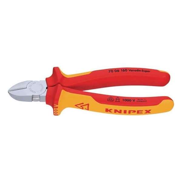 Knipex 70 06 125 VDE Zijkniptang Met facet 125 mm Knipex 70 06 125 VDE Zijkniptang Met facet 125 mm