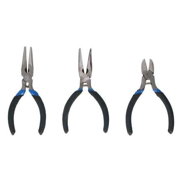 Kinzo Buigtangset 12 Cm Staal Zwart/zilver 3-delig Kinzo Buigtangset 12 Cm Staal Zwart/zilver 3-delig