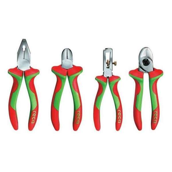 Reca Tangenset VDE 2K - 4 delig 1000 volt geschikt Reca Tangenset VDE 2K - 4 delig 1000 volt geschikt