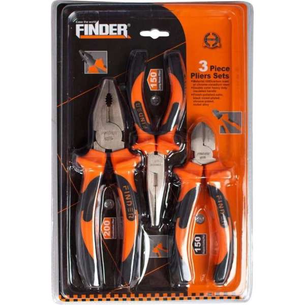 Finder Tools Geïsoleerde Tangen Set Oranje Finder Tools Geïsoleerde Tangen Set Oranje