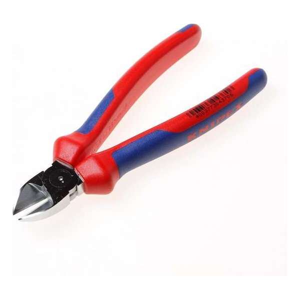 Knipex Zijsnijtang verchroomd comfort 180mm Knipex Zijsnijtang verchroomd comfort 180mm