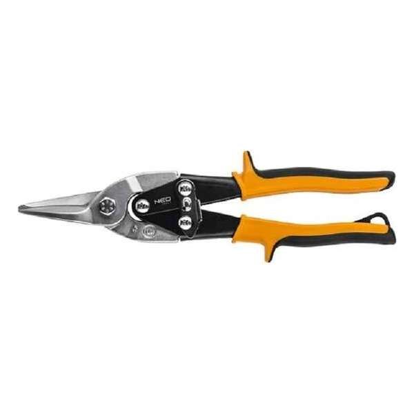 Neo Tools Blikschaar 250mm, Recht, 60-62hrc, Gepatenteerd, Din 6438 Neo Tools Blikschaar 250mm, Recht, 60-62hrc, Gepatenteerd, Din 6438