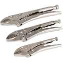 Silverline Zelf-Vergrendelende Griptangen Set - 130, 170, 210mm. - 3 Delig