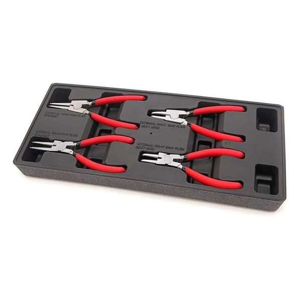 HBM 4 Delige 150 mm. Seegerring / Borgveer Tangenset Inlay voor HBM Gereedschapswagen HBM 4 Delige 150 mm. Seegerring / Borgveer Tangenset Inlay voor HBM Gereedschapswagen
