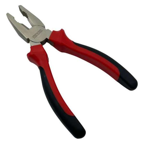 Steelwood Combinatietang - 180 mm - Zijknipper - Softgrip - Satin finish Steelwood Combinatietang - 180 mm - Zijknipper - Softgrip - Satin finish